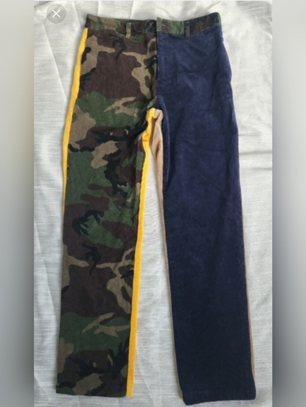 Polo by Ralph Lauren Boys Camouflage Navy Yellow And Tan Corduroy Pants